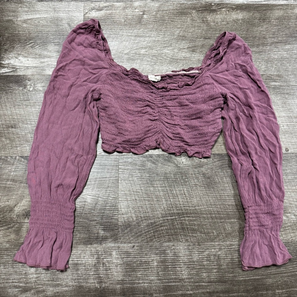 Sim & Sam Long Sleeve Crop Top Size XS